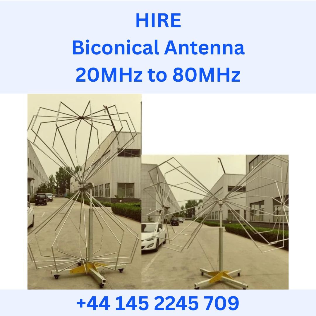 HIRE Biconical Antenna 20MHz to 80MHz