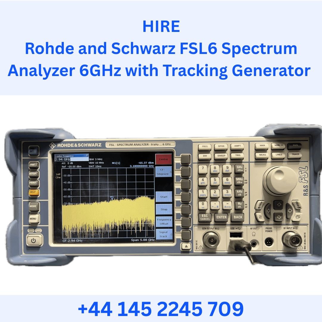 HIRE Rohde and Schwarz FSL6 Spectrum Analyzer 6GHz with Tracking Generator