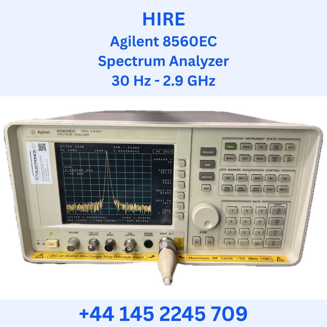 HIRE Agilent 8560EC Spectrum Analyser 30 Hz – 2.9 GHz