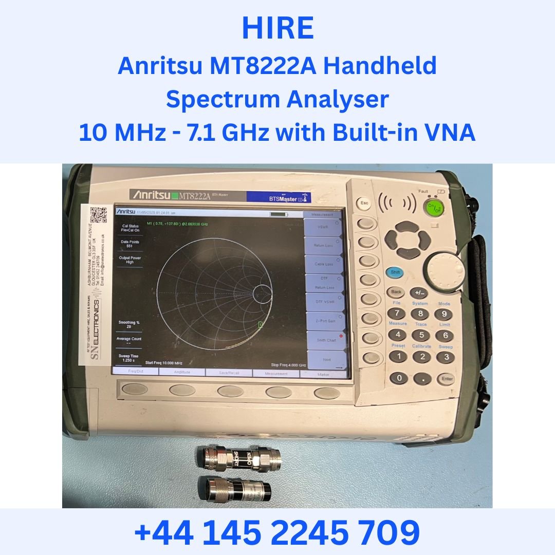 HIRE Anritsu MT8222A Handheld Spectrum Analyser 10 MHz – 7.1 GHz with Built-in VNA(1)