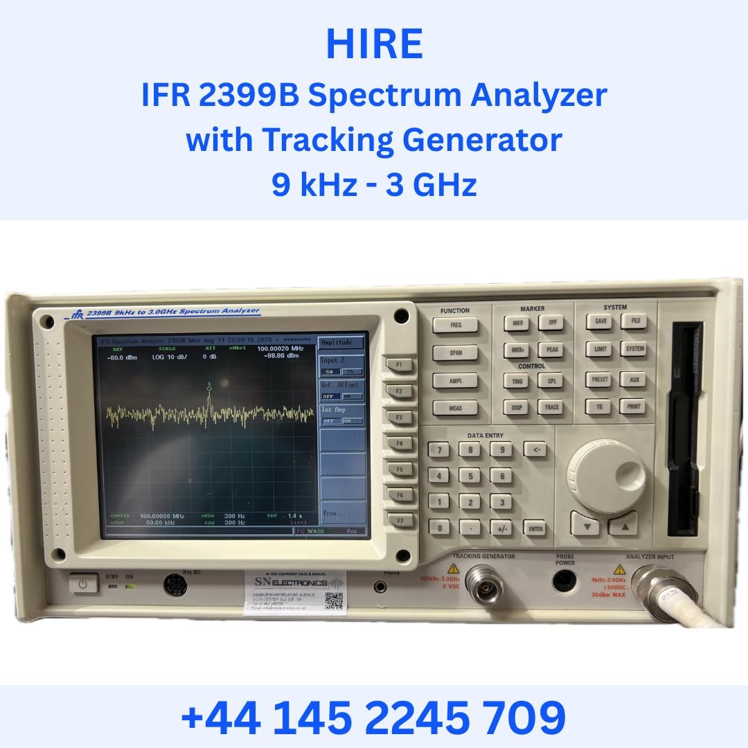 HIRE IFR 2399B Spectrum Analyzer with Tracking Generator 9 kHz – 3 GHz