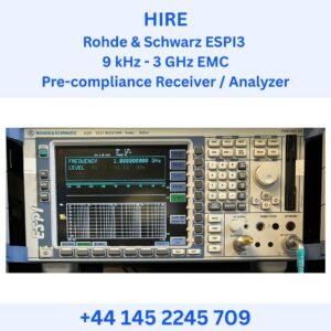HIRE Rohde & Schwarz ESPI3 9 kHz – 3 GHz EMC Pre-compliance Receiver Analyzer